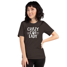 Brown / S Crazy Cat Lady (Cat lover) Funny Light T-Shirt by Design Express