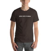 Brown / S United States Of America Eagle Illustration Reverse Backside Short-Sleeve Unisex T-Shirt by Design Express