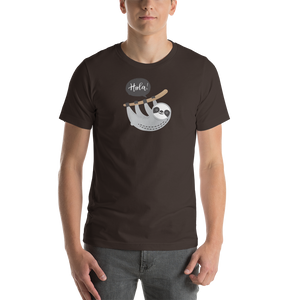 Brown / S Hola Sloths Short-Sleeve Unisex T-Shirt by Design Express