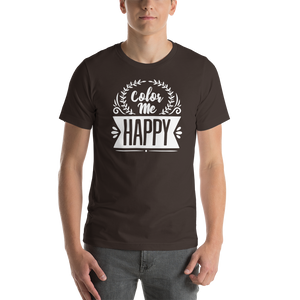 Brown / S Color Me Happy Short-Sleeve Unisex T-Shirt by Design Express