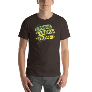 Brown / S Good Vibes Only Short-Sleeve Unisex T-Shirt by Design Express