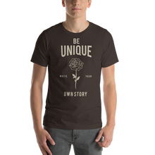 Brown / S Be Unique, Write Your Own Story Unisex T-Shirt by Design Express