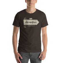 Brown / S the Adventure Begin Unisex T-Shirt by Design Express