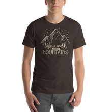 Brown / S Take a Walk to the Mountains Unisex T-Shirt by Design Express
