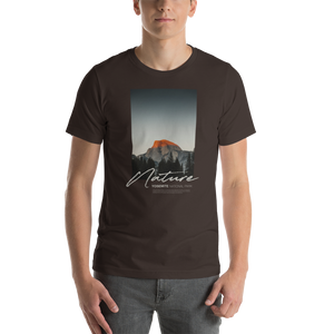 Brown / S Nature Yosemite Unisex T-shirt Front by Design Express