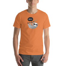 Burnt Orange / XS Hola Sloths Short-Sleeve Unisex T-Shirt by Design Express