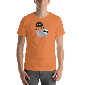 Burnt Orange / XS Hola Sloths Short-Sleeve Unisex T-Shirt by Design Express