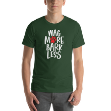 Forest / S Wag More Bark Less (Dog lover) Funny Unisex T-Shirt by Design Express