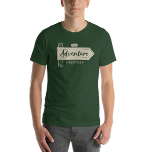 Forest / S the Adventure Begin Unisex T-Shirt by Design Express