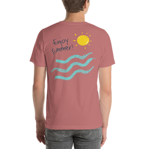 Enjoy Sun Summer Back Side Unisex T-Shirt by Design Express