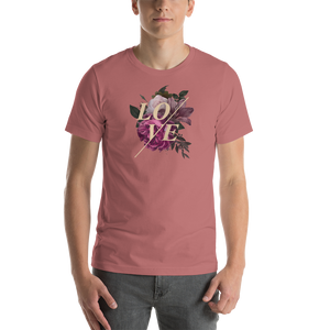 Mauve / S Love Flower Short-Sleeve Unisex T-Shirt by Design Express