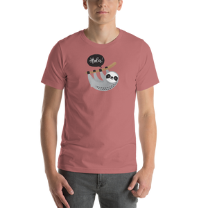 Mauve / S Hola Sloths Short-Sleeve Unisex T-Shirt by Design Express