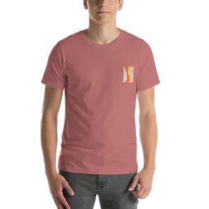 Mauve / S Surround Yourself with Happiness Back Side Unisex T-Shirt by Design Express