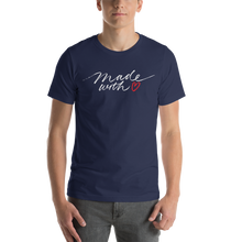 Navy / XS Made With Love (Funny) Unisex T-Shirt by Design Express