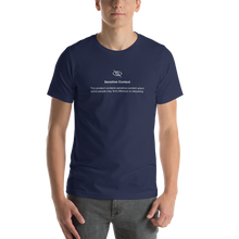 Navy / XS Sensitive Content (Funny) Unisex Dark T-Shirt by Design Express