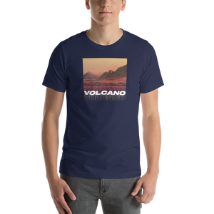 Navy / XS Volcano Front Short-Sleeve Unisex T-Shirt by Design Express