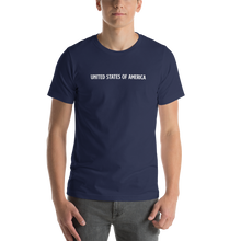 Navy / XS United States Of America Eagle Illustration Reverse Backside Short-Sleeve Unisex T-Shirt by Design Express