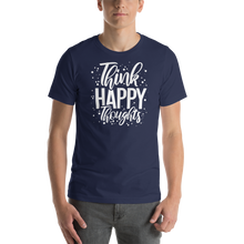 Navy / XS Think Happy Thoughts Short-Sleeve Unisex T-Shirt by Design Express