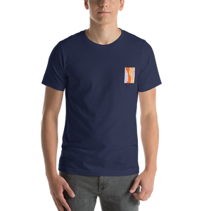 Navy / XS Surround Yourself with Happiness Back Side Unisex T-Shirt by Design Express