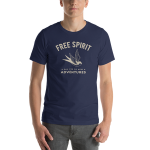 Navy / XS Free Spirit Short-Sleeve Unisex T-Shirt by Design Express