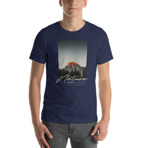 Navy / XS Nature Yosemite Unisex T-shirt Front by Design Express