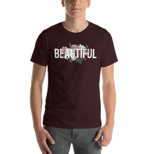 Oxblood Black / S Beautiful Flower Short-Sleeve Unisex Dark T-Shirt by Design Express