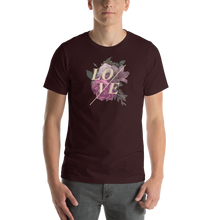 Oxblood Black / S Love Flower Short-Sleeve Unisex T-Shirt by Design Express