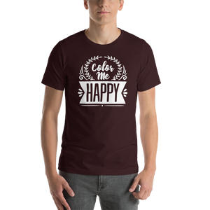 Oxblood Black / S Color Me Happy Short-Sleeve Unisex T-Shirt by Design Express