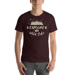 Oxblood Black / S Explore the Wild Side Unisex T-Shirt by Design Express