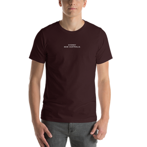 Oxblood Black / S Sydney Australia Unisex T-shirt Back by Design Express