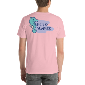 Seahorse Hello Summer Short-Sleeve Unisex T-Shirt by Design Express