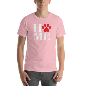 Pink / S Home (Pet Lover) Funny Unisex Invert T-Shirt by Design Express