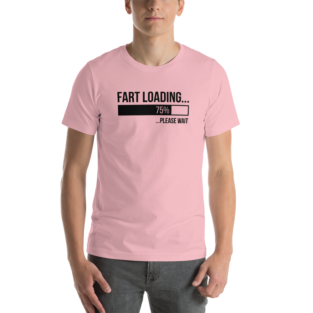 Pink / S Fart Loading (Funny) Light Unisex T-Shirt by Design Express