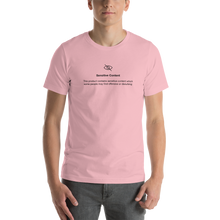 Pink / S Sensitive Content (Funny) Unisex Light T-Shirt by Design Express