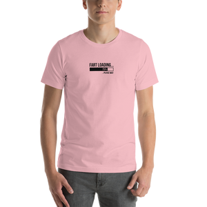 Pink / S Fart Loading Small (Funny) Light Short-Sleeve Unisex T-Shirt by Design Express