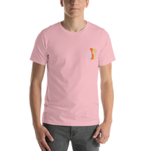 Pink / S Surround Yourself with Happiness Back Side Unisex T-Shirt by Design Express