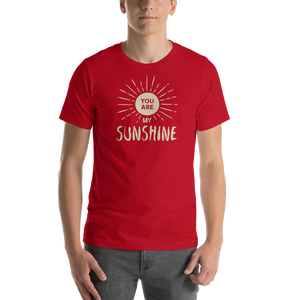 Red / XS You are my Sunshine Short-Sleeve Unisex T-Shirt by Design Express