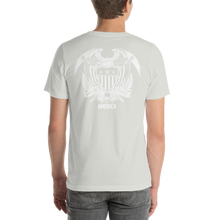 United States Of America Eagle Illustration Reverse Backside Short-Sleeve Unisex T-Shirt by Design Express