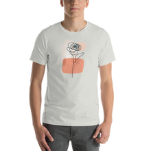 Silver / S Soft Flower Line Short-Sleeve Unisex T-Shirt by Design Express