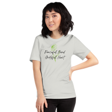 Silver / S Peaceful Mind Grateful Heart Short-Sleeve Unisex Light T-Shirt by Design Express