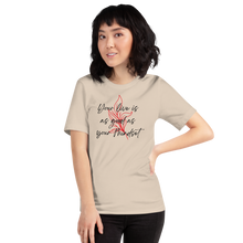 Soft Cream / XS Your life is as good as your mindset Short-Sleeve Unisex Light T-Shirt by Design Express