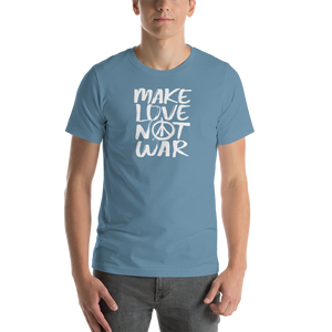 Steel Blue / S Make Love Not War (Funny) Unisex T-Shirt by Design Express