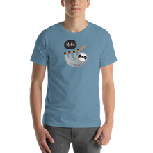 Steel Blue / S Hola Sloths Short-Sleeve Unisex T-Shirt by Design Express