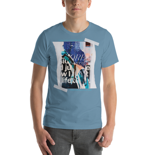 Steel Blue / S Nothing is more abstarct than reality Frontside Short-Sleeve Unisex T-Shirt by Design Express