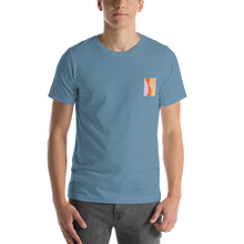 Steel Blue / S Surround Yourself with Happiness Back Side Unisex T-Shirt by Design Express