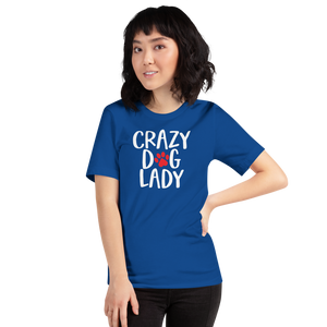 True Royal / S Crazy Dog Lady (Dog lover) Funny Dark T-Shirt by Design Express