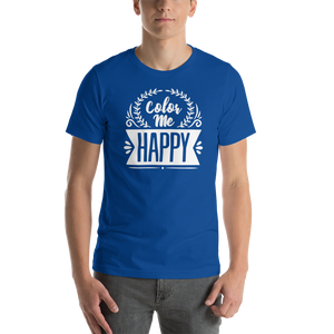 True Royal / S Color Me Happy Short-Sleeve Unisex T-Shirt by Design Express