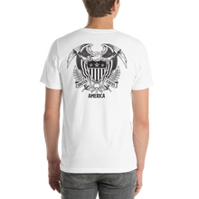 United States Of America Eagle Illustration Backside Short-Sleeve Unisex T-Shirt by Design Express