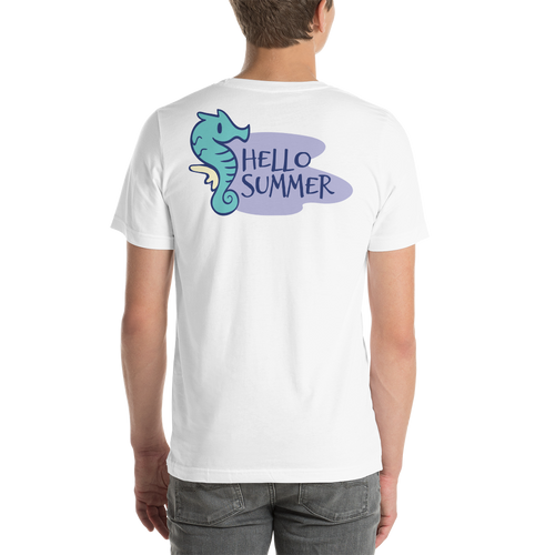 Seahorse Hello Summer Short-Sleeve Unisex T-Shirt by Design Express