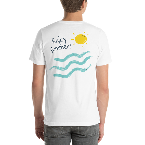 Enjoy Sun Summer Back Side Unisex T-Shirt by Design Express